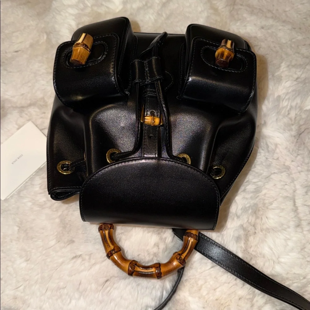 Gucci Bamboo Backpack Leather Small